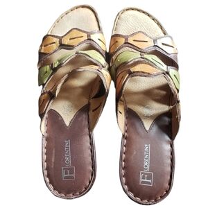 FLORENTINE Multicoloured Leather Slippers